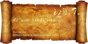 Ősze Titánia névjegykártya